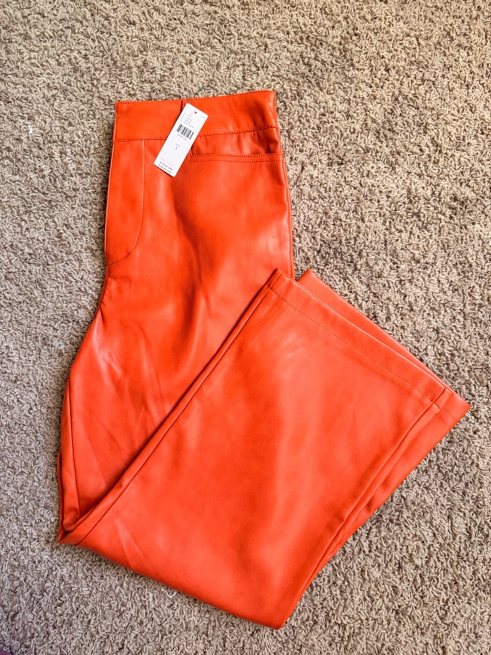Avec Les Filles Bright Orange Cropped Pants